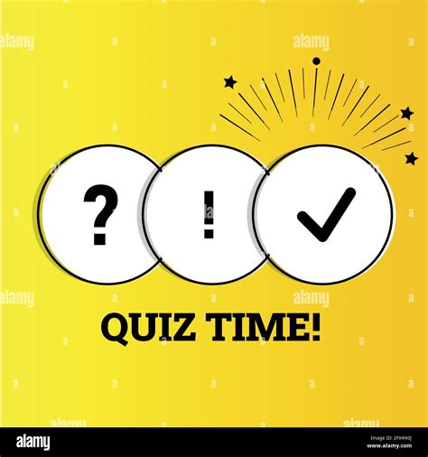 Quiz Time Question Mark Banner Design Template Stock Vector Image