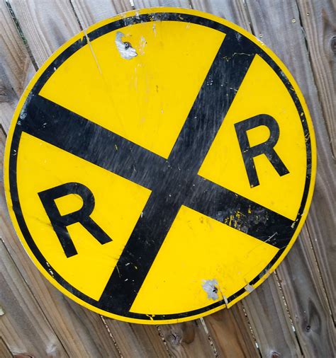 Buy Custom Vintage Rail Road Crossing Sign Made To Order From Metal