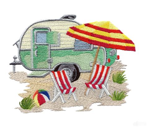 Beach Camper Embroidery Design Machine Embroidery Designs Machine