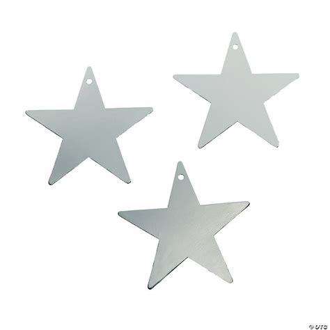 Silver Small Metallic Stars Oriental Trading