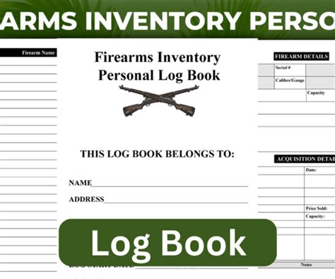 Artstation Firearms Inventory Personal Log Bookpersonal Firearm