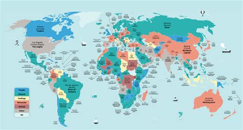 Ecco La Mappa Che Spiega Il Significato Dei Nomi Di Molte Città Del Mondo