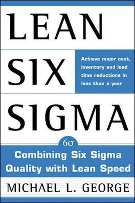 Lean Six Sigma 1st Edition By Michael L George Hardcover