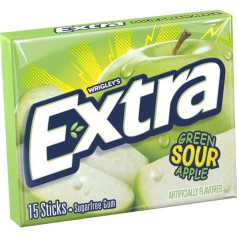 Extra Sour Green Apple Gum 15 Ct Kroger