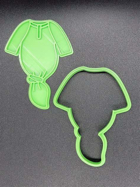 3d Printed Baby Knot Onesie Cookie Cutter And Stamp Etsy