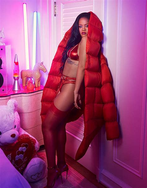 Rihanna Sizzles In Red As She Models Her Savage X Fenty Valentine’s Day Lingerie Luxurylaunches