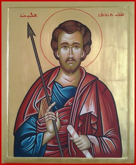 Icon Of St Thomas The Apostle By Fr Jacob Kooroth Thomas The