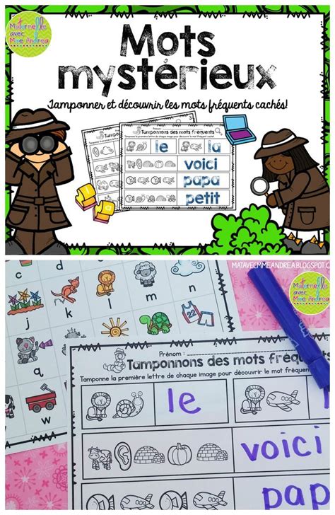 The French Language Worksheet With Pictures And Words To Help Students