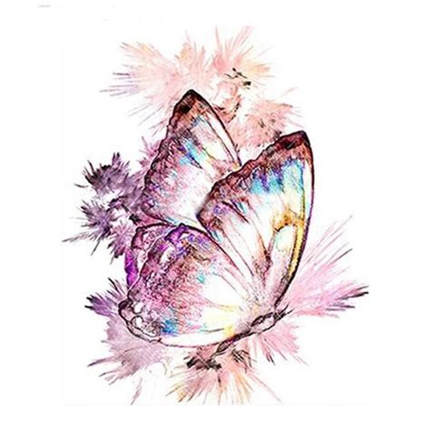 Beautiful Pink Butterfly Diy 5d Diamond Painting Butterfly