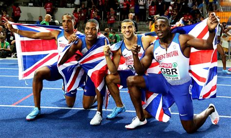 Britains 4x100m Relay Squad Say Golden Goodbye To Berlin Aw