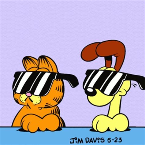 Two Cartoon Dogs Wearing Sunglasses Sitting Next To Each Other