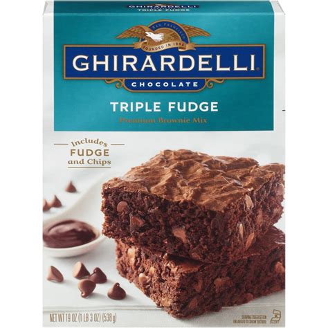 Ghirardelli Chocolate Triple Fudge Premium Brownie Mix 19 Oz Walmart