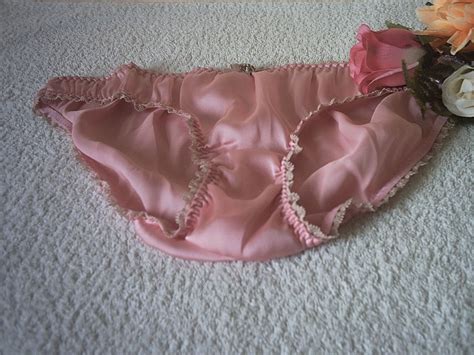 Cute Girls Bubblegum Pink Georgette Satin Bikini Panties Frilly Knickers S