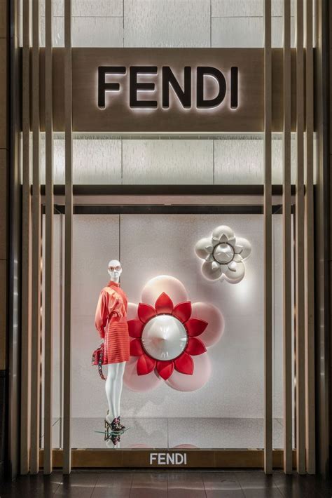 The Fendi Landmark Boutique In Hong Kong Displaying The Colorful