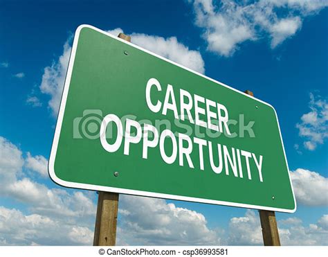 Stock Illustration Of Career Opportunity A Road Sign With Career