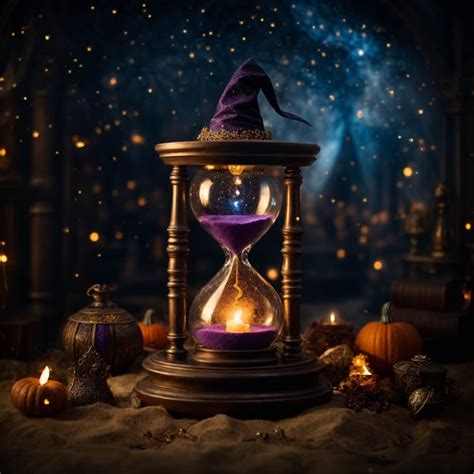 Counting Down The Eerie Moments Halloween Hourglass Decor