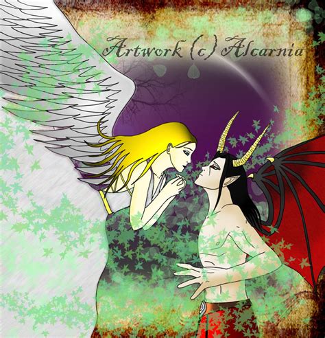 Angel And Demon In Love By Alcarnia On Deviantart