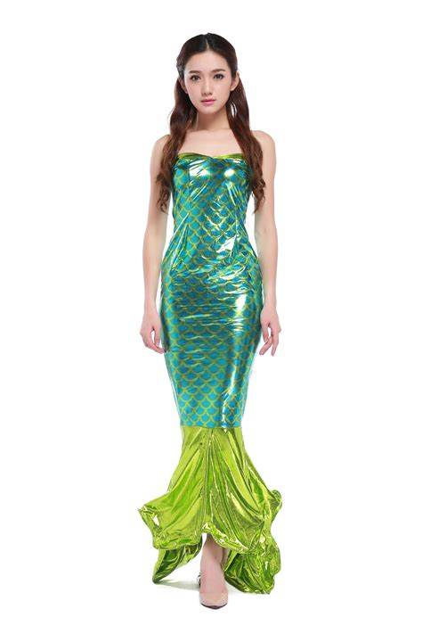 Princess Ariel Halloween Party Wear Dress Clothes Bar Fancy Sexy Uniforms Mermaid Costume