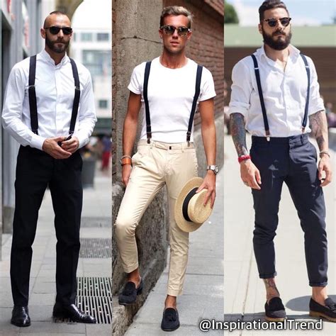 Trending Haircuts Fitted Trousers Suspender Belt Mens Street Style