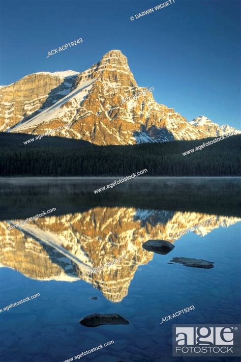 Upper Waterfowl Lake With Mount Chephren Banff National Park Alberta