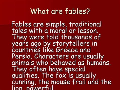 Ppt Fables Powerpoint Presentation Free Download Id1194663