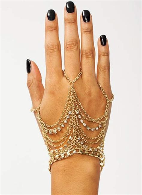 Crystal Hand Chain Handchain Hand Bracelet Rhinestone Three Finger