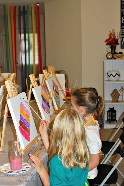 How To Host An Art Birthday Party Painting Birthday Party Art
