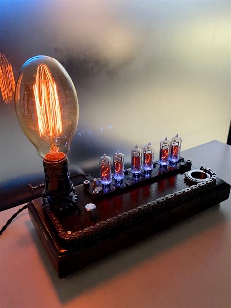 Nixie Tube Uhr Loft Lampe Edison Glühbirne Industrie Dekor Etsy