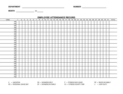 If you are looking for 2018 templates, then you may visit here 2018 calendar web templates page. Free Work Attendance Sheet Template | Form 15 - Employee ...