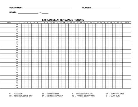 It includes printable copies of the updated pages, which can be used as replacement sheets in your ced binder. Free Work Attendance Sheet Template | Form 15 - Employee ...