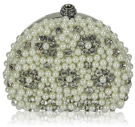 Wholesale And B2b Ivory Beaded Pearl Rhinestone Clutch Bag Supplier