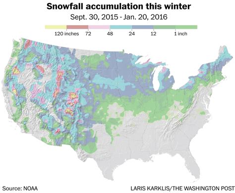 Snowfall Accumulation This Winter Vivid Maps