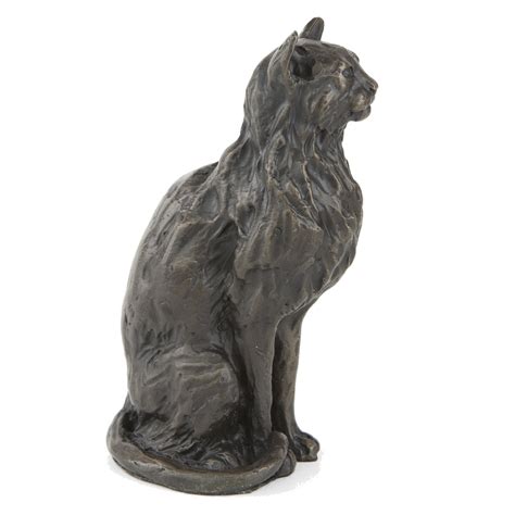 Bronze Cat Sculpture Large Sitting Cat By Sue Maclaurin