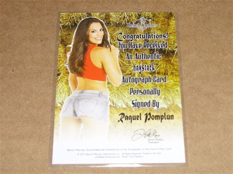 Benchwarmer Raquel Pomplun Daizy Dukez Haystack Gold Foil Auto