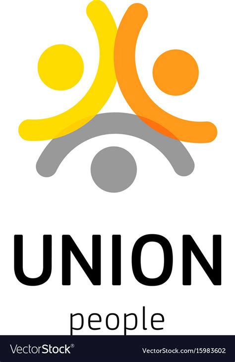 People Union Logo Common Logotype Royalty Free Vector Image