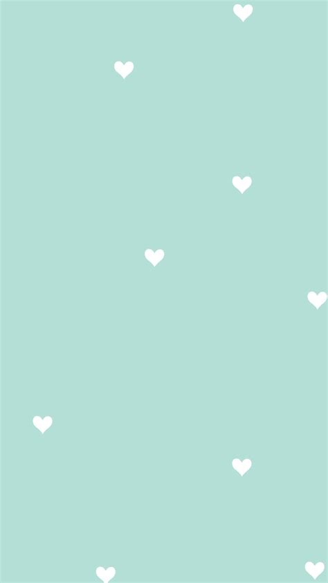 Download Heart Cute Mint Green Aesthetic Wallpaper