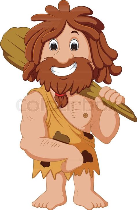 Illustration Of Cartoon Caveman Stock Vector Colourbox