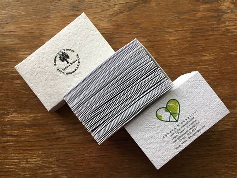 Eco Friendly Business Card From Handmade Recycled Paper Etsy