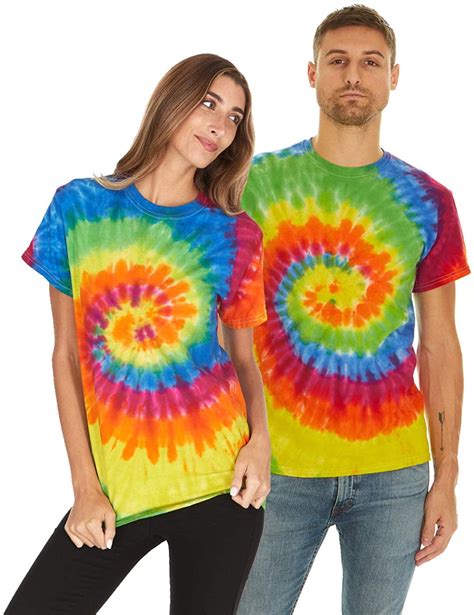Daresay Tie Dye Style T Shirts Women Fun Multi Color Designs Tops