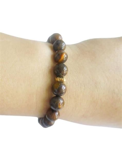 TIGER EYE Healing Elastic Beads Bracelet For Woman Or Men With Etsy