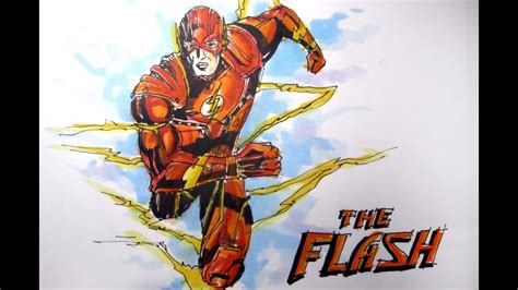 Dcmarvel Comics Series The Flash Time Lapse Drawing Youtube