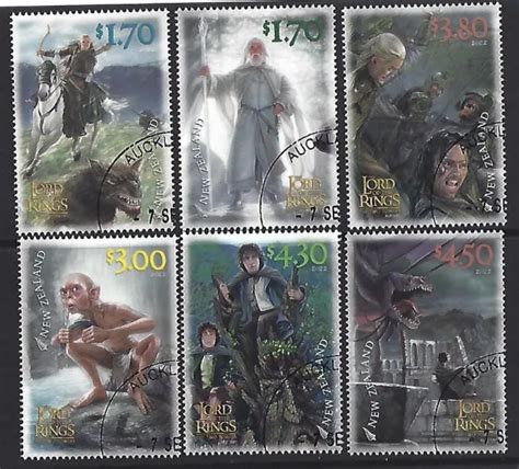 New Zealand 2022 Lord Of The Rings Two Towers Set Of 6 Fine Used 2017