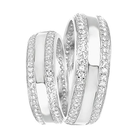 Laraso And Co Matching His And Hers Wide Sterling Silver Wedding Bands