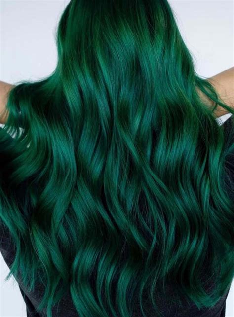 Stunning Green Hair Colors For Long Hairstyles In 2018