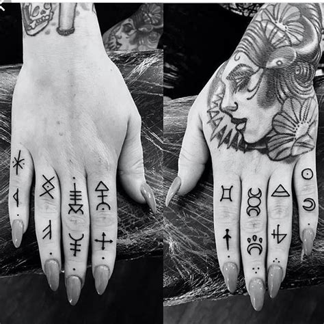 30 Wonderfully Witchy Tattoos Rune Tattoo Hand And Finger Tattoos