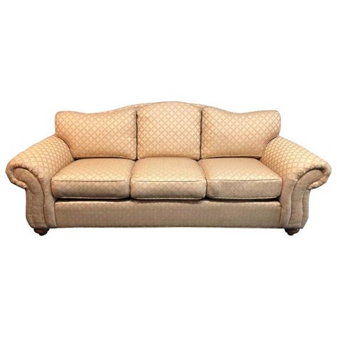 Traditional Ethan Allen Canary Camelback Sofa For Sale At 1stdibs