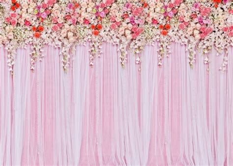 Pink Lace Flower Wall Wedding Backdrop Bridal Shower Photography Background