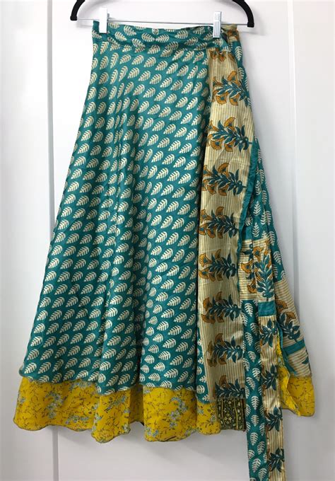 Darn Good Yarn Sari Silk Wrap Skirt Sari Skirt Wrap Skirt Outfit