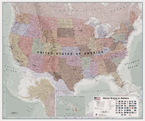Large Wall Map Of The United States Map Of The United States Images