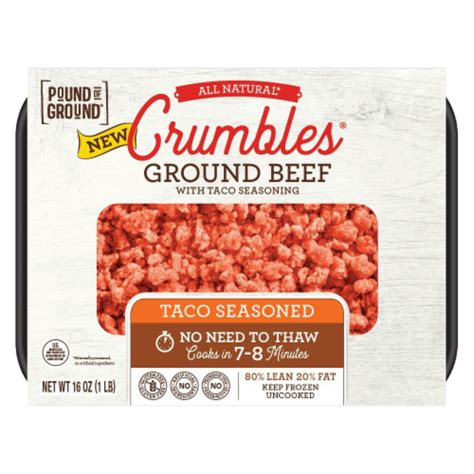 Pound Of Ground All Natural Seasoned Beef Crumbles 16 Oz Kroger